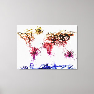 World Map Light Writing Canvastryck