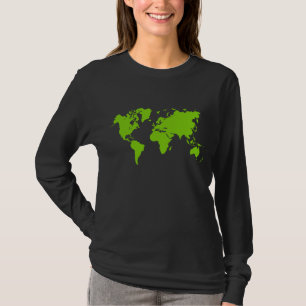 World Map - Martian Grönt Tröja