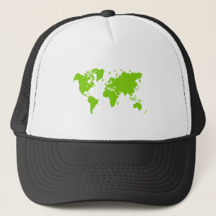 World Map - Martian Grönt Truckerkeps