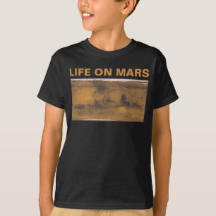 World Map of Mars Red Planet by Satellite T Shirt