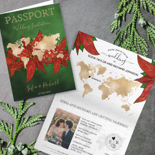 World Map över destinationspass för jul-Bröllop Inbjudan