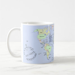 World Map - Planning My Next Adventure - Custom Kaffemugg