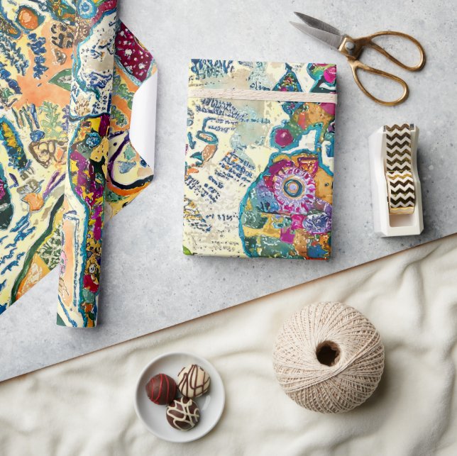 World Map  Presentpapper (Hantverk)