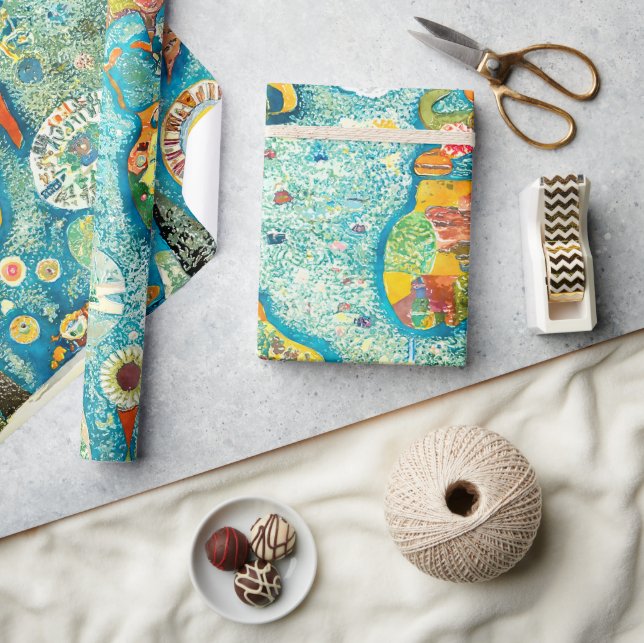 World Map  Presentpapper (Hantverk)