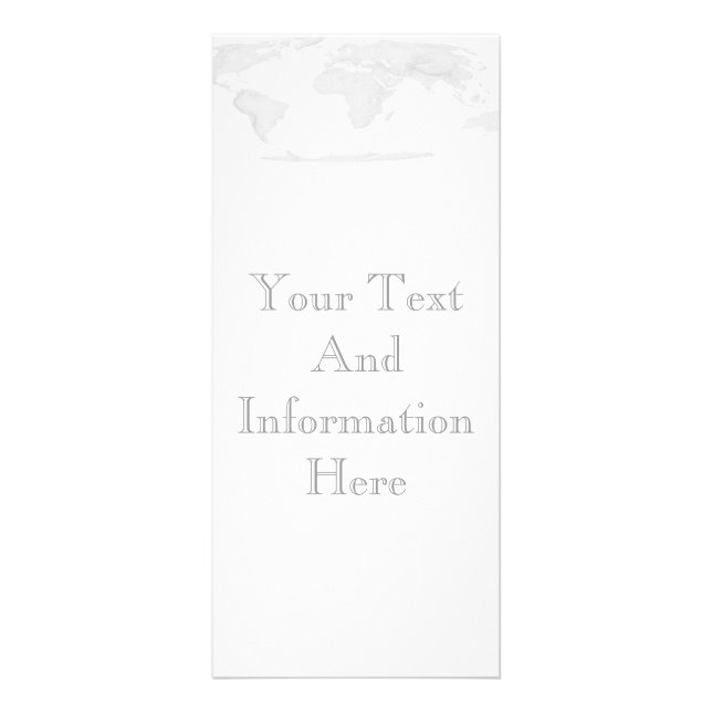 World Map Rack Card Reklamkort (Framsidan)