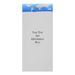 World Map Rack Card Reklamkort