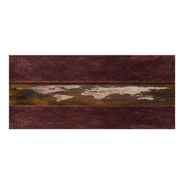 World Map Rack Card Reklamkort (Framsidan)