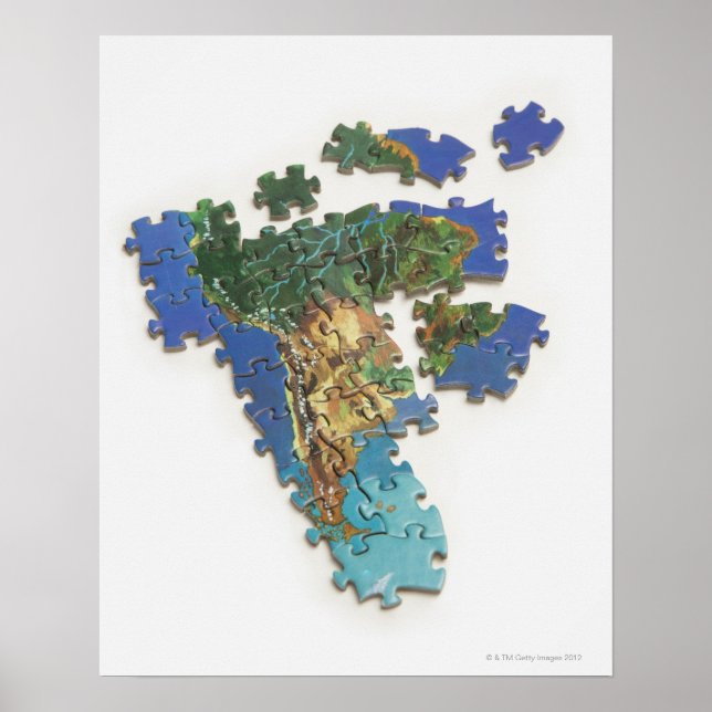 World Map, Sydamerika 2 Poster (Framsidan)