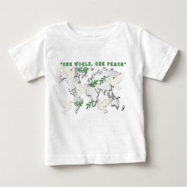 World Map Tee, baby Peace Dove T Shirt