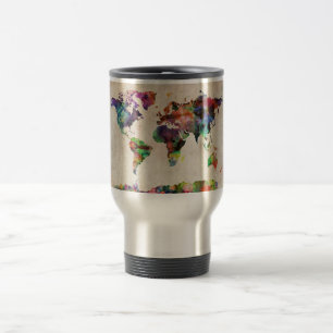 World Map Urban Watercolor Resemugg