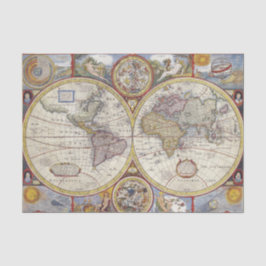 World Map Vintage 10x15 - pappersexercingspapper
