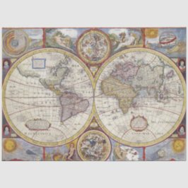 World Map Vintage 20x30 - problempapper för avsvär