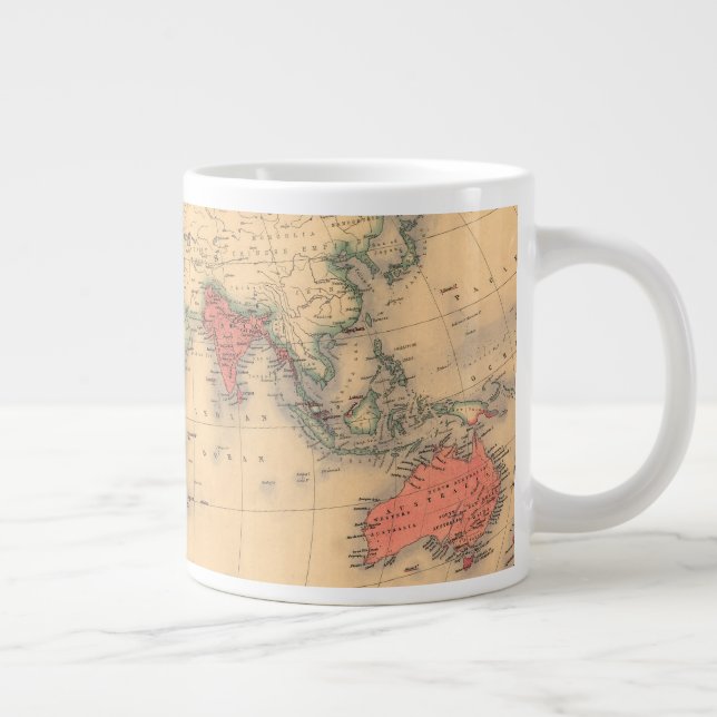 World Map visar det brittiska imperiet Jumbo Mugg (Höger)