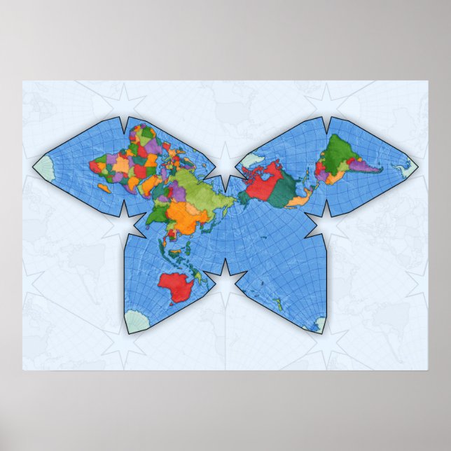 World map Waterman Poster (Framsidan)