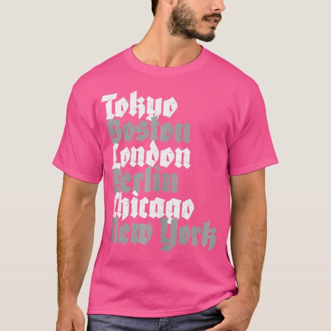 World Marathon Majors-städer T Shirt (Framsida)