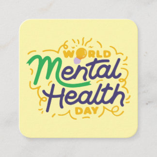 World Mental Health Day Inspirational Typography Tilläggskort