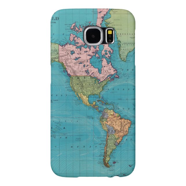 World, Mercators projektion Case-Mate Samsung Galaxy Skal (Baksidan)