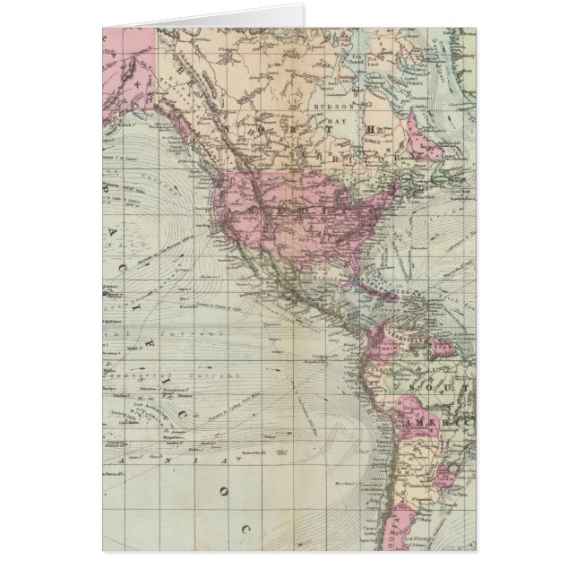 World, Mercators projektion Hälsningskort (Framsidan)