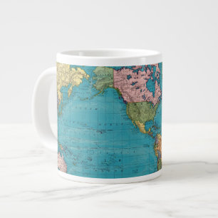 World, Mercators projektion Jumbo Mugg