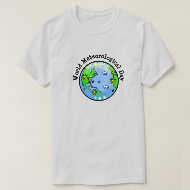 World Meteorological Day Earth Weather T-Shirt (Design framsida)