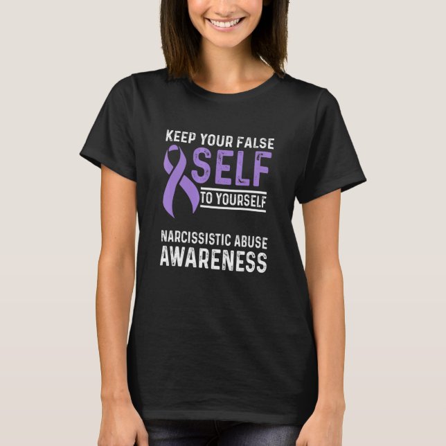 World Narcissistic Abuse Awareness False Self Surv T Shirt (Framsida)
