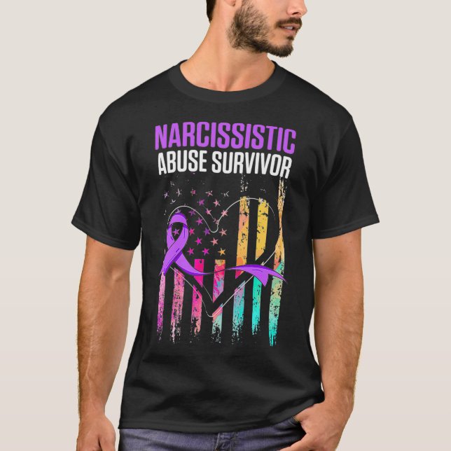 World Narcissistic Abuse Awareness Survivor Premiu T Shirt (Framsida)