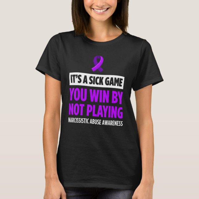 World Narcissistic Abuse Awareness Win Playing Sur T Shirt (Framsida)