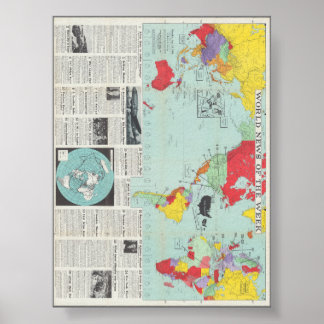 World News of the Week : Måndag, april 24, 1944 Poster