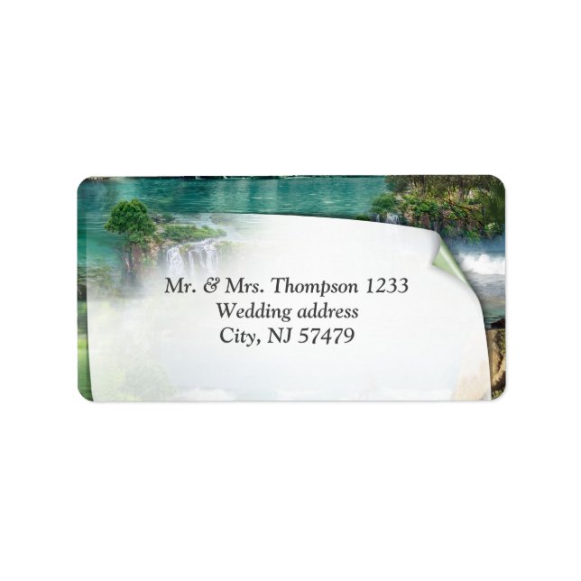 World Ocans & Rivers, Sjöar & Sport Activities Adressetikett (Framsidan)