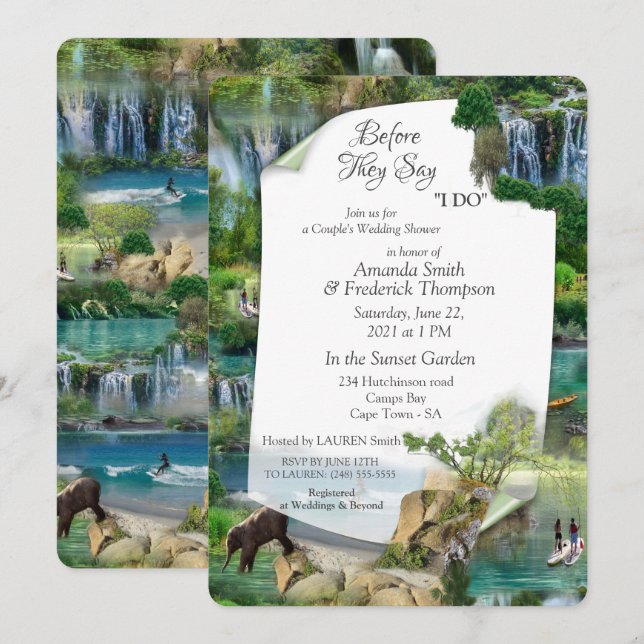 World Ocans & Rivers, Sjöar & Sport Activities Inbjudningar (Fram/baksida)