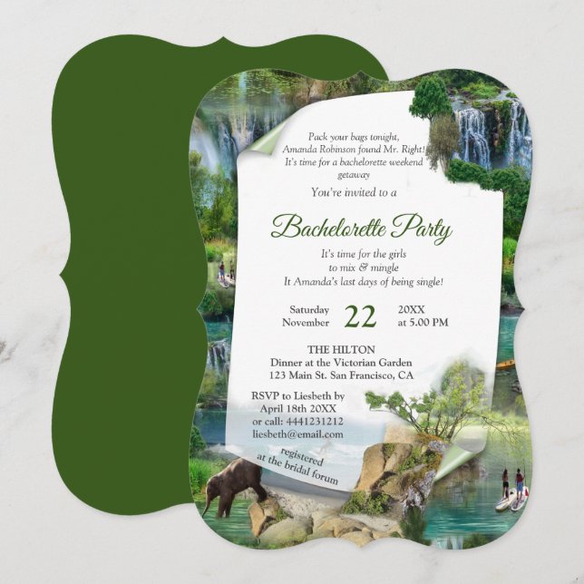 World Ocans & Rivers, Sjöar & Sport Activities Inbjudningar (Fram/baksida)