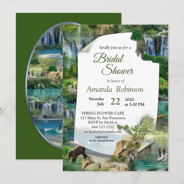 World Ocans & Rivers, Sjöar & Sport Activities Inbjudningar (Fram/baksida)