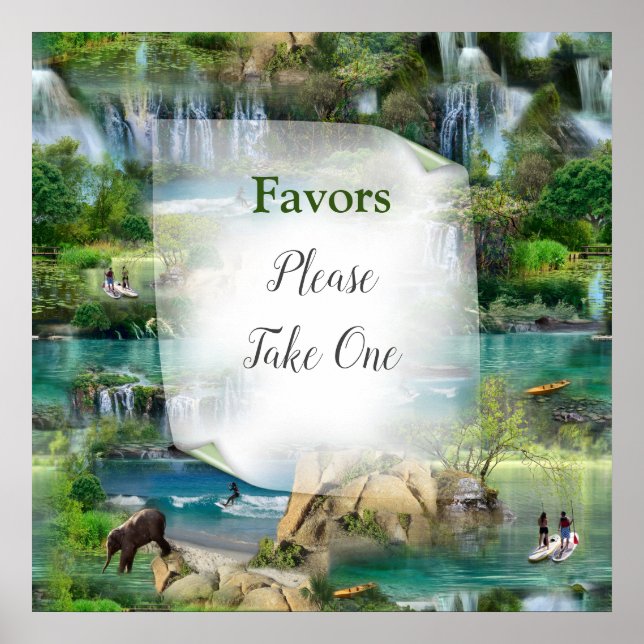 World Ocans & Rivers, Sjöar & Sport Activities Poster (Framsidan)