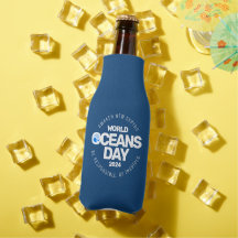 World Oceans Day Blue Stylized Earth Vinkarare