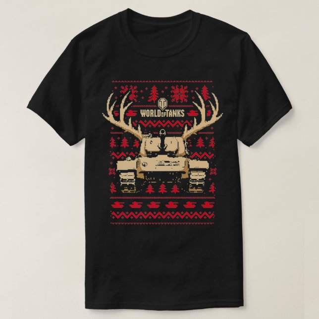 World of Tanks Ugly Sweater Premium T Shirt (Design framsida)