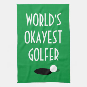 World Okayest Golfer kökshandduk för golf älska