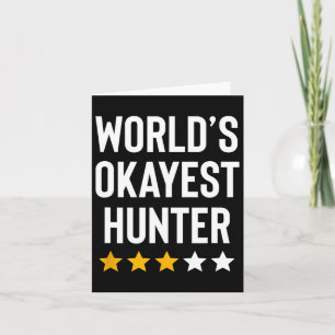 World Okayest Hunter Funny Hunter Pappa Fars dag Kort