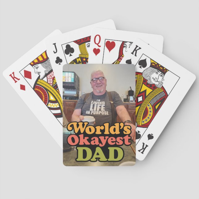 World Okayest Pappa anpassade spelar kort Casinokort (Baksidan)