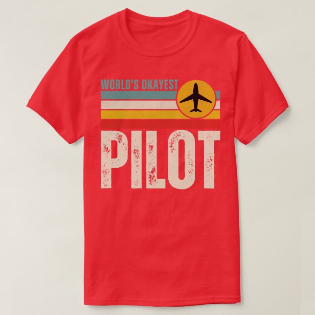 World okayest pilot t shirt (Design framsida)