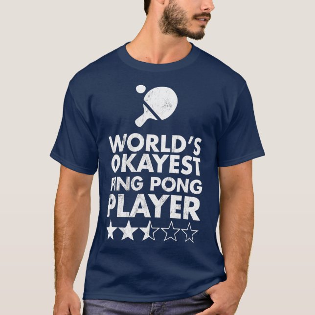 World Okayest Ping Pong Player Trophy T Shirt (Framsida)