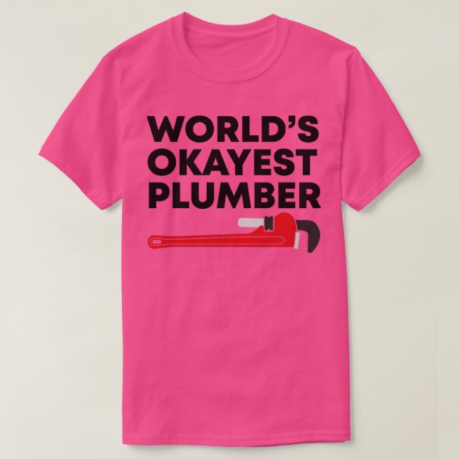 World Okayest Plumber Bästa T Shirt (Design framsida)