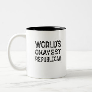World Okayest Republican Två-Tonad Mugg