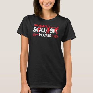 World Okayest Squash Player Sport Design Women Me T Shirt