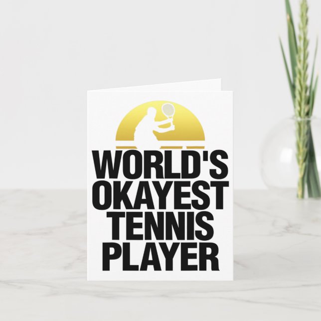 World Okayest Tennis Player Shirt Tennis Play Tee Kort (Framsida)