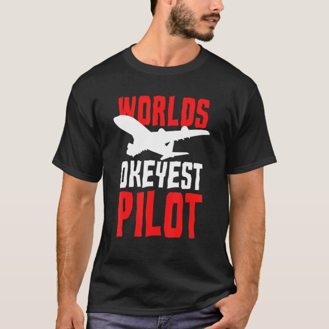 World Okeyest Pilot 1 T Shirt (Framsida)