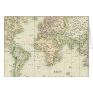 World on Mercator's Projection Hälsningskort