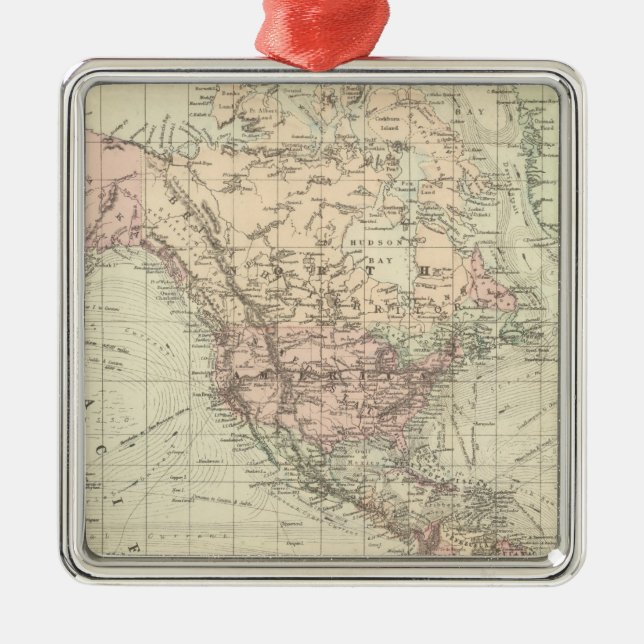 World on Mercator's Projection Julgransprydnad Metall (Framsidan)