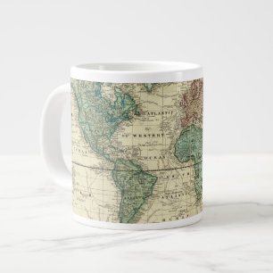 World on Mercators Projection Jumbo Mugg