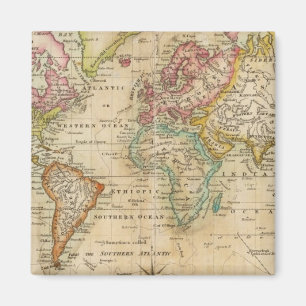 World on Mercator's Projection Magnet