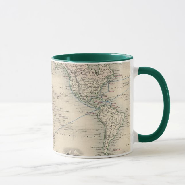 World on Mercator's Projection Mugg (Höger)